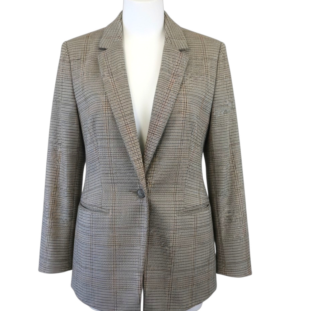 LOFT Heritage Plaid Blazer- Size 16petite-EUC $142 Retail - Picture 4 of 8